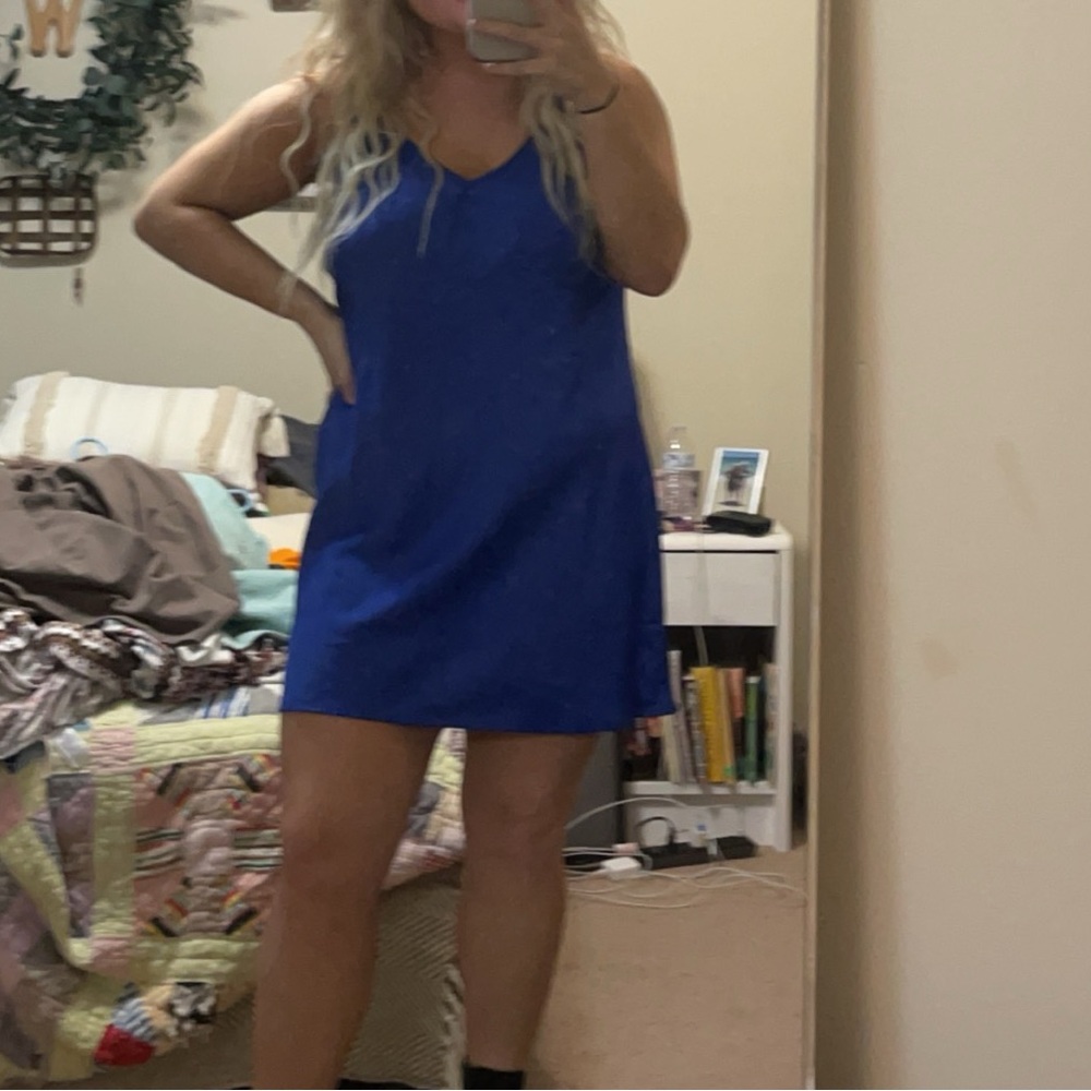 A New Day Royal Blue Satin Dress - Picture 4 of 4